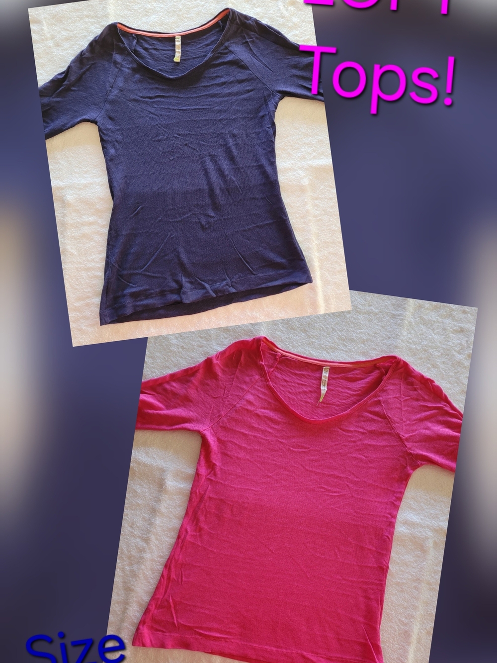 LOFT Tops - Pink and Navy